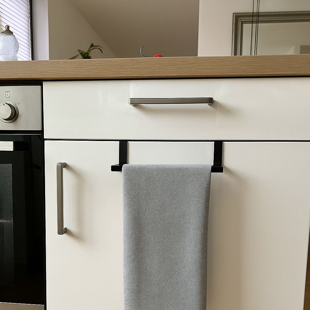 Handtuchhalter_ELVO_Small_gre_towel_front SteelDesign Hamburg