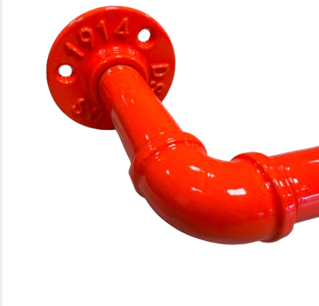 Neon Orange Pulverbeschichtung SteelDesign Hamburg Rohrdesign Rohrmöbel Made in Hamburg