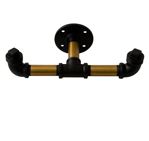 Kleiderhaken_ AKON_Twin_ teelDesign Hamburg Schwarz_Sonnengold Einrichtung Ankleide Interieur Home Staging Stahlmöbel Vintage