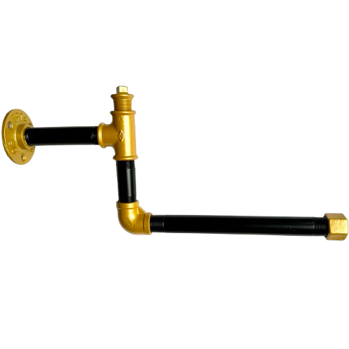 Kleiderhaken WANDA Large Schwarz-Gold SteelDesign Hamburg Ankleide Garderobe Bühne Home Staging Exklusiv