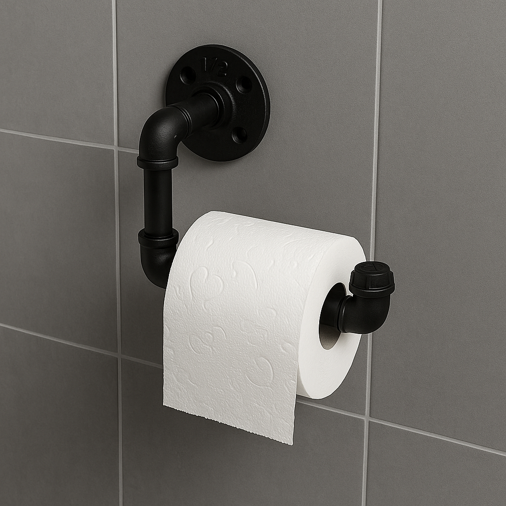 Toilettenrollenhalter WC-Rollenhalter FLUSH SteelDesign Hamburg Black
