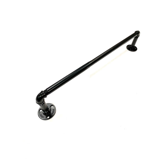 Black Elegance Series Handtuchhalter BADIA Large 60 cm Industrial Rohrdesign SteelDesign Hamburg