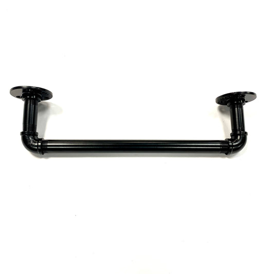 HandtuchhalterBADIA Small 30 cm Black Elegance Series Industrial lRohrdesign SteelDesignHamburg Pulverbeschichtung Badezimmer