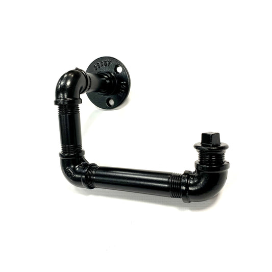 Black Elegance Series Toilettenrollenhalter FLUSH Industrial Rohrdesign SteelDesign Hamburg Pulverbeschichtung