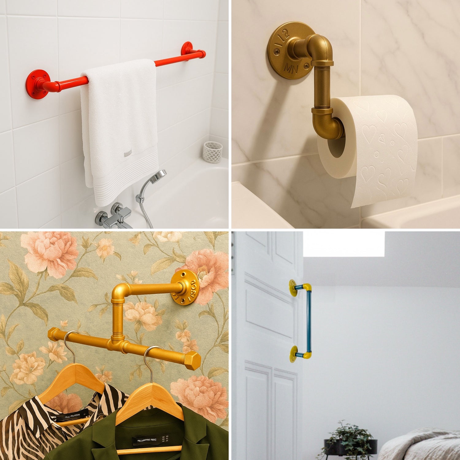 Industrial Rohrdesign Color Creation Farbkonfigurator Badezimmer Accessoires Einrichtung Interieur Trendfarben