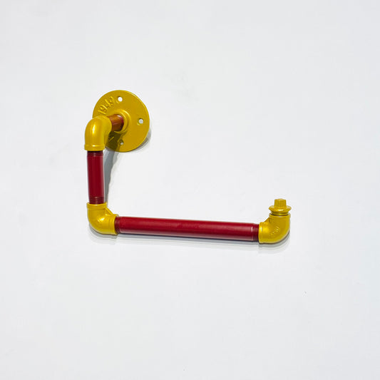 Handtuchhalter SWING SteelDesign Hamburg rot-sonnengold Küche Interieur Exklusiv Praxis Arztpraxis