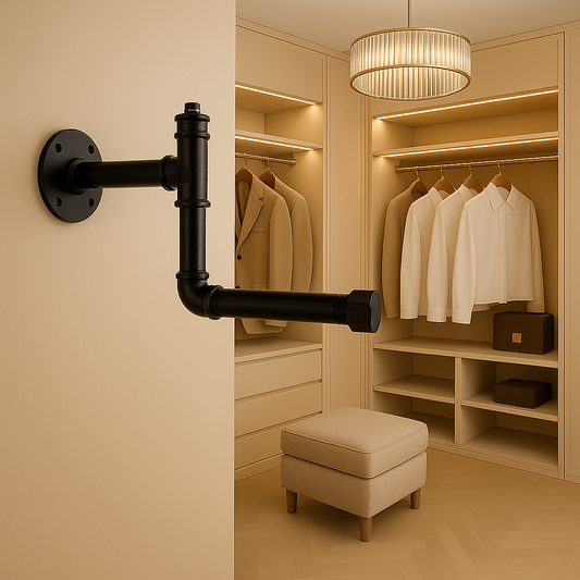 Wandhaken Kleiderhaken Kleiderstange Garderobe WANDA Small SteelDesign Hamburg Black Schwarz