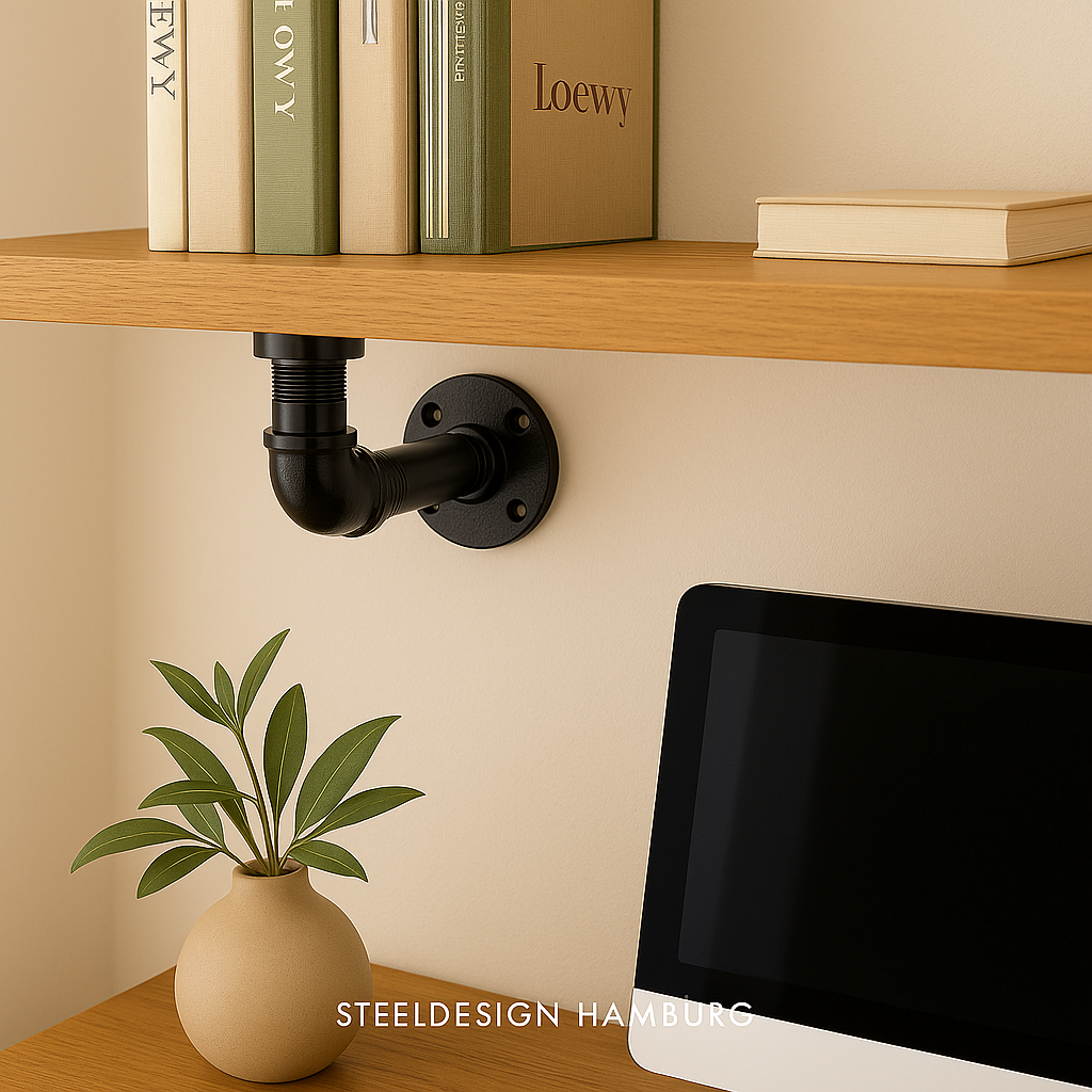 Regalhalter Shelvis SteelDesign Hamburg Büro Black 