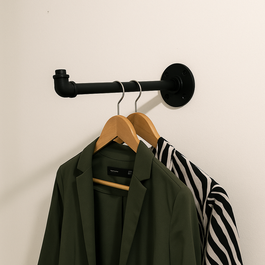 SteelDesign Hamburg Kleiderhaken Kleiderstange Garderobe black schwarz