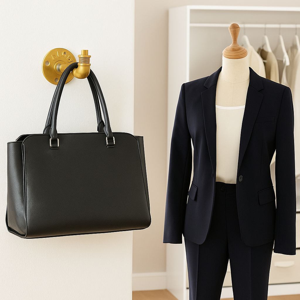 Wandhaken_HAKON_Taschenhalter Gold Exklusiv Hotel Kleiderhaken Ankleide