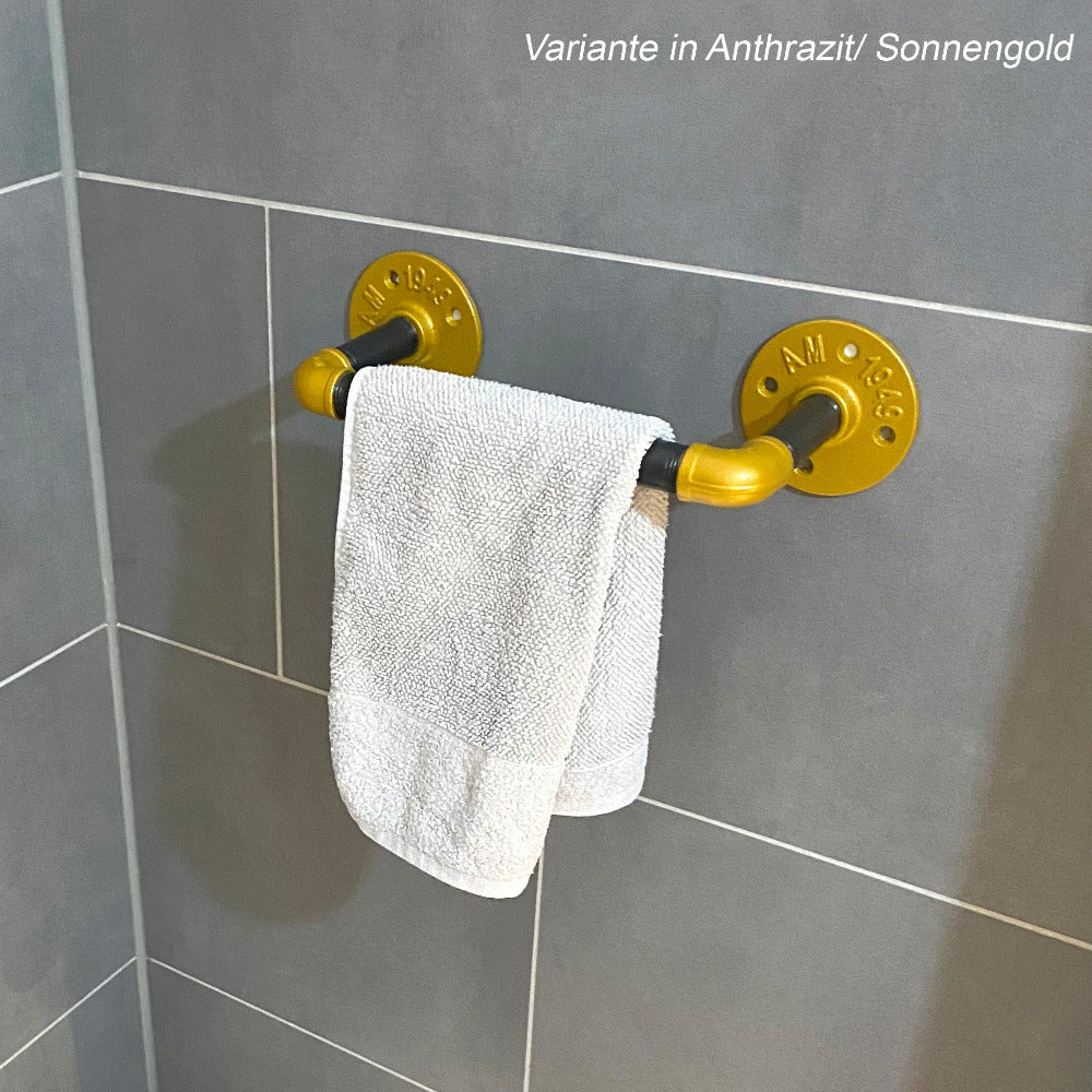 SteelDesign Hamburg Handtuchhalter BADIA SMALL Anthrazit Gold Badezimmer